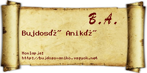 Bujdosó Anikó névjegykártya